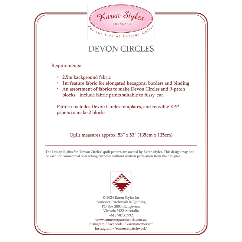 Devon Circles Pattern by Karen Styles