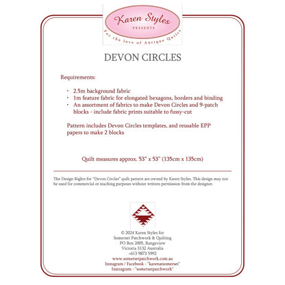 Devon Circles Pattern by Karen Styles