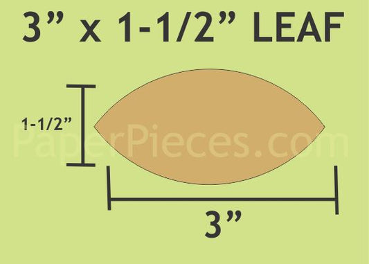 3" x 1-1/2" Leaf