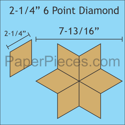 2-1/4" 6 Point Diamonds