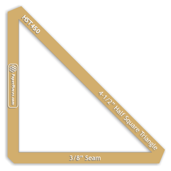 4-1/2" Half Square Triangle