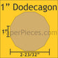 1" Dodecagon