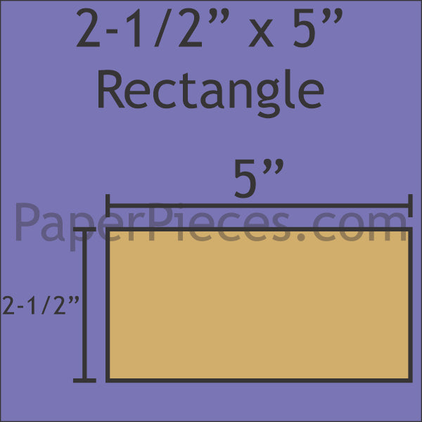 2-1/2" x 5" Rectangle