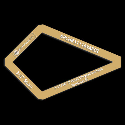 3-11/16" 8 Petal Chrysanthemum Variation 02