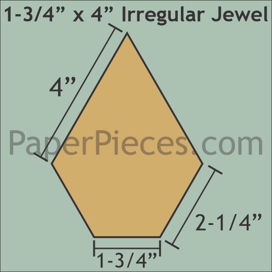 1-3/4" x 4" Irregular Jewel