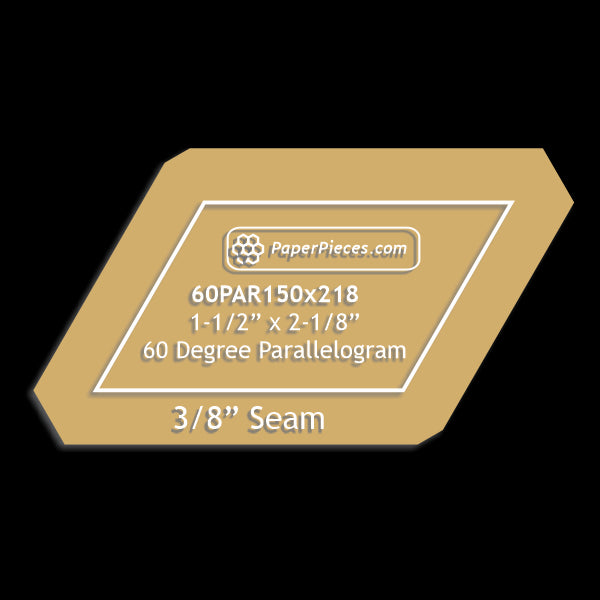 1-1/2" x 2-1/8" 60 Degree Parallelogram