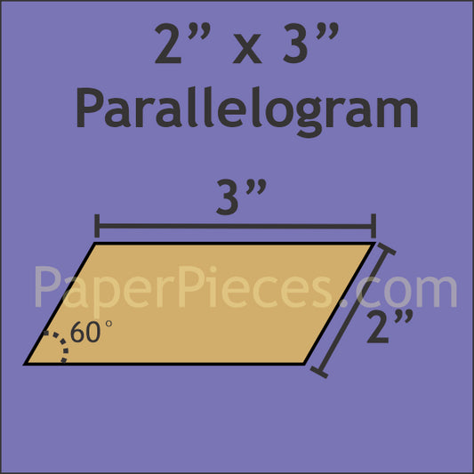 2" x 3" 60 Degree Parallelograms