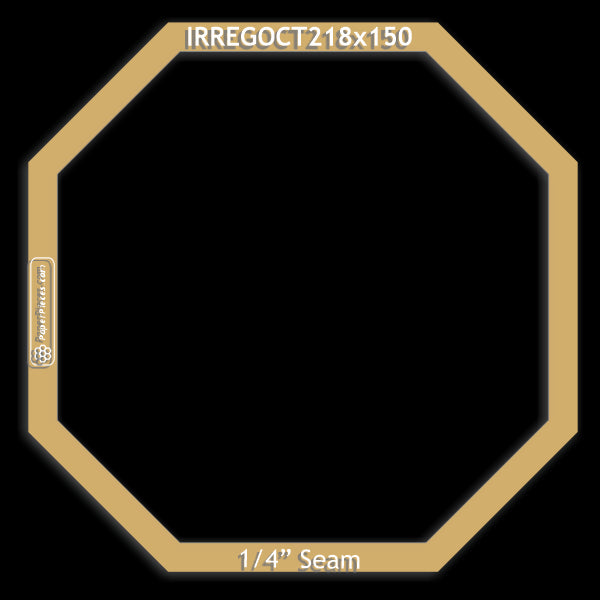 2-1/8" x 1-1/2"  Irregular Octagon