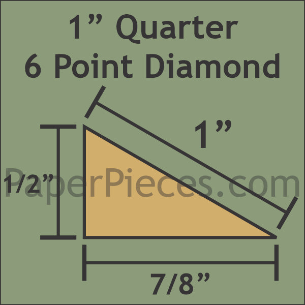 1" Quarter 6 Point Diamond