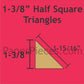 1-3/8" Half Square Triangle