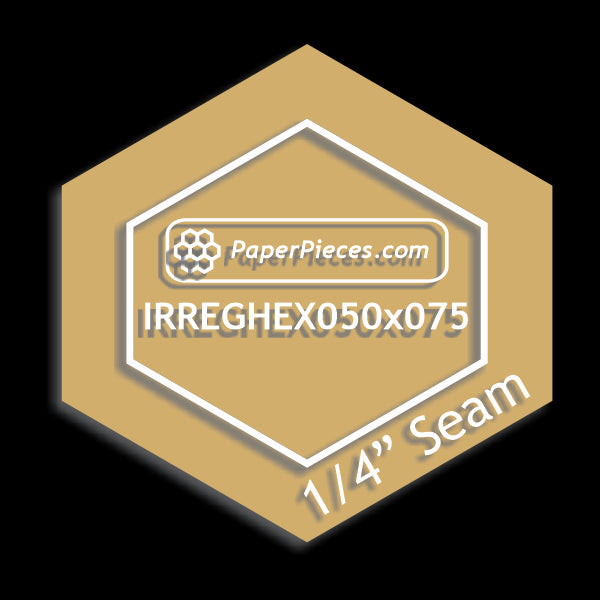 1/2" X 3/4" Irregular Hexagon