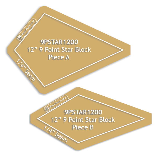 12" 9 Point Star Block