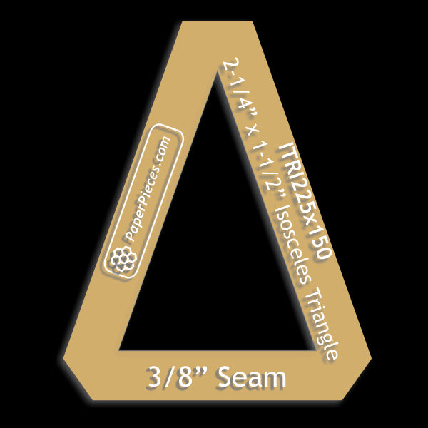 2-1/4" x 1-1/2" Isosceles Triangle