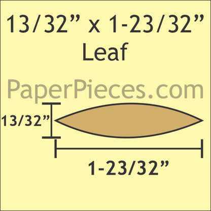 13/32" x 1-23/32" Leaf