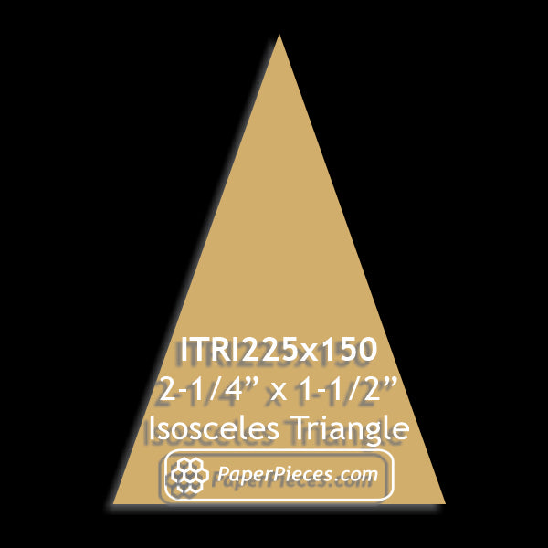 2-1/4" x 1-1/2" Isosceles Triangle