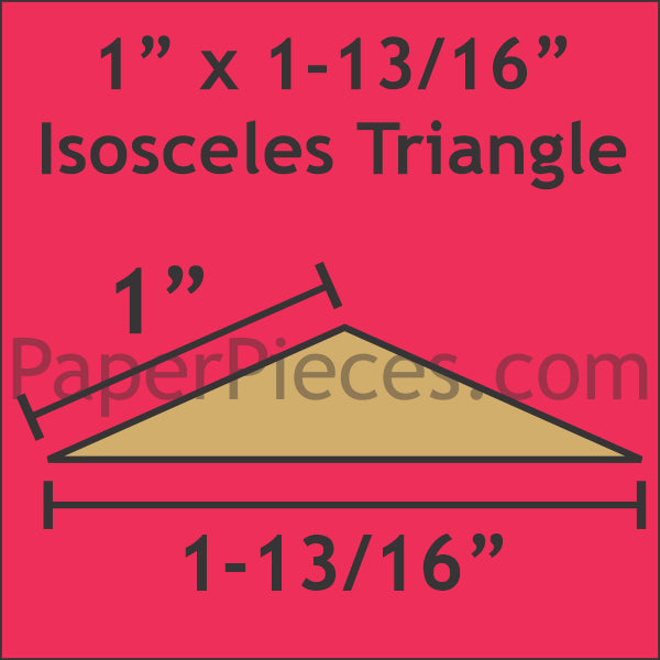 1" x 1-13/16" Isosceles Triangle