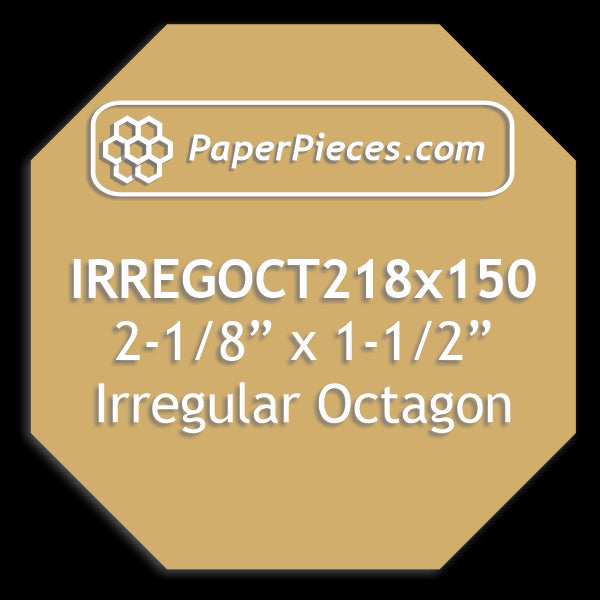 2-1/8" x 1-1/2"  Irregular Octagon