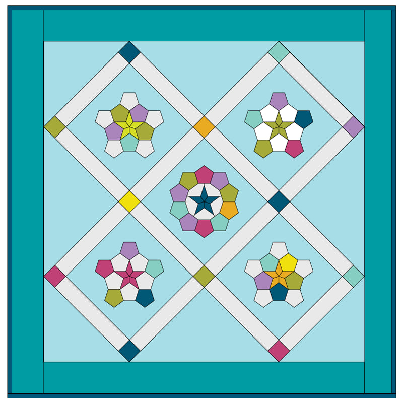 Rose Garden Picnic Quilt by Paper Pieces®