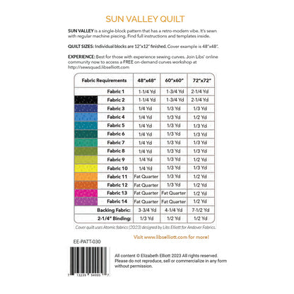 Sun valley Quilt Pattern by Libs Elliott