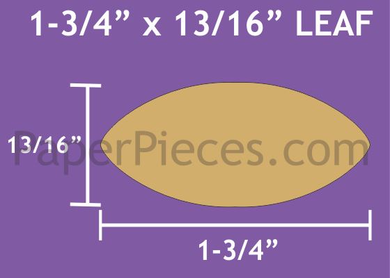 1-3/4" x 13/16" Leaf