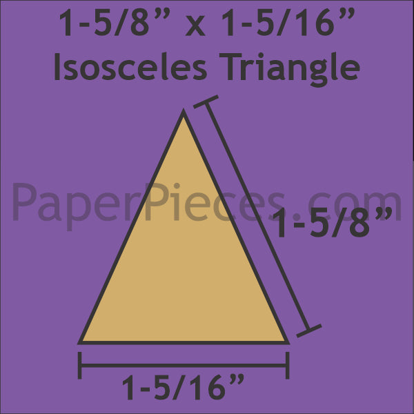 1-5/8" x 1-5/16" Isosceles Triangle