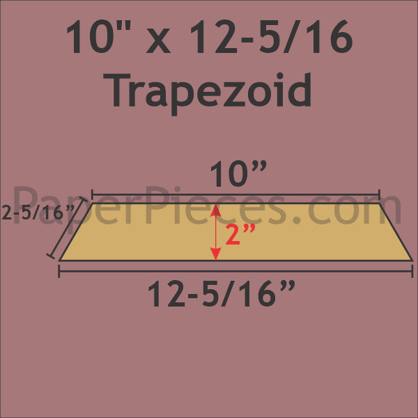 10" x 12-5/16" Trapezoid