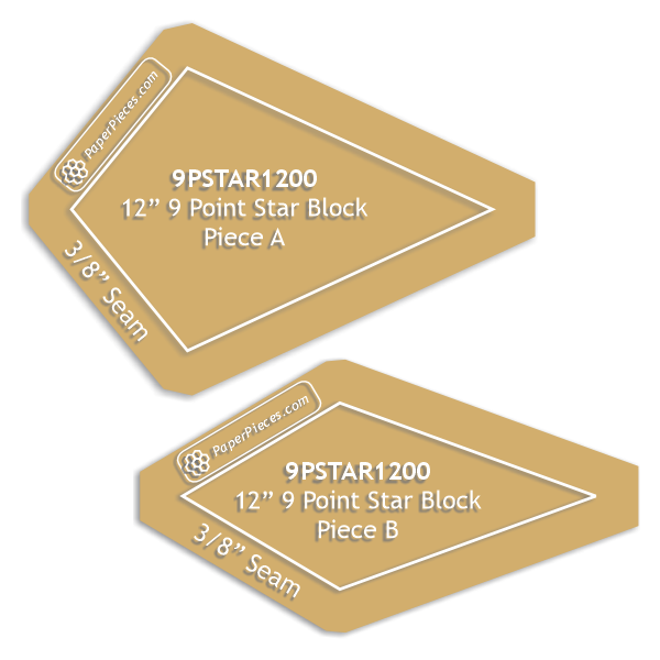 12" 9 Point Star Block