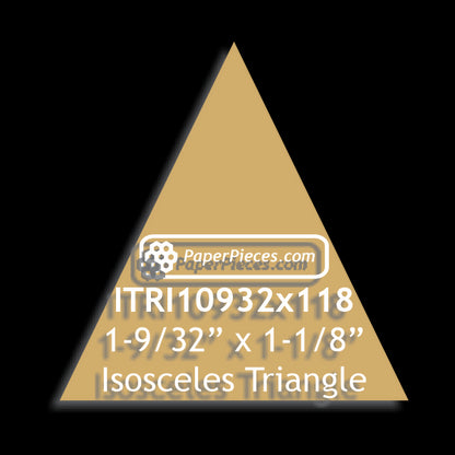 1-9/32" x 1-1/8" Isosceles Triangle