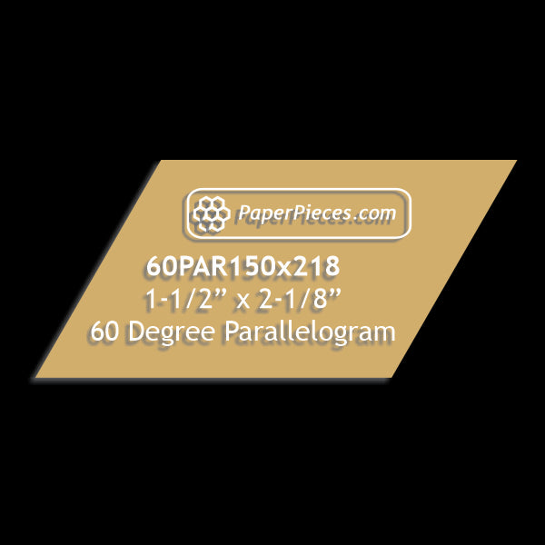 1-1/2" x 2-1/8" 60 Degree Parallelogram
