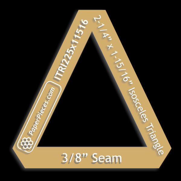 2-1/4" x 1-15/16" Isosceles Triangle