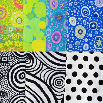 PRE-ORDER: Contrast Fanfare by Kaffe Fassett and Paper Pieces® Bundle | FREE Acrylic Template Set