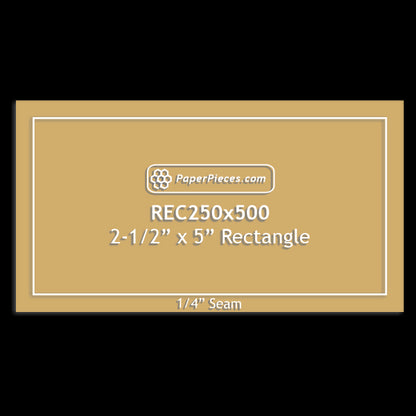 2-1/2" x 5" Rectangle