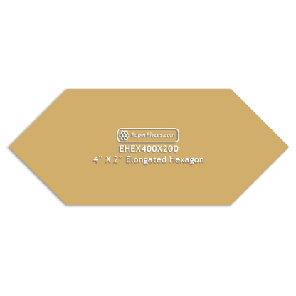4" x 2" Elongated Hexagon