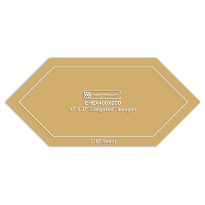 4" x 2" Elongated Hexagon