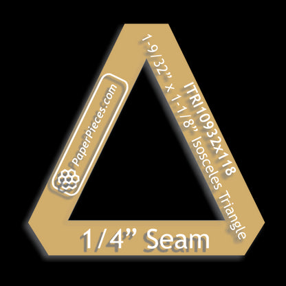 1-9/32" x 1-1/8" Isosceles Triangle
