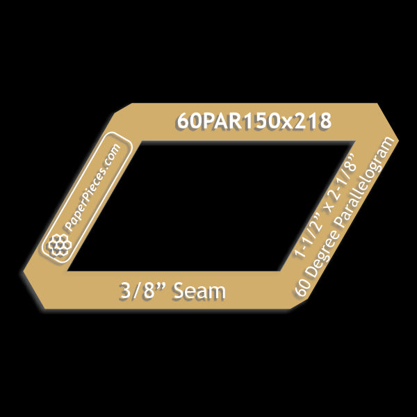 1-1/2" x 2-1/8" 60 Degree Parallelogram