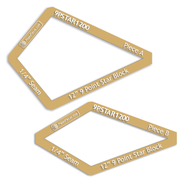 12" 9 Point Star Block