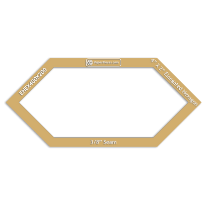 4" x 2" Elongated Hexagon