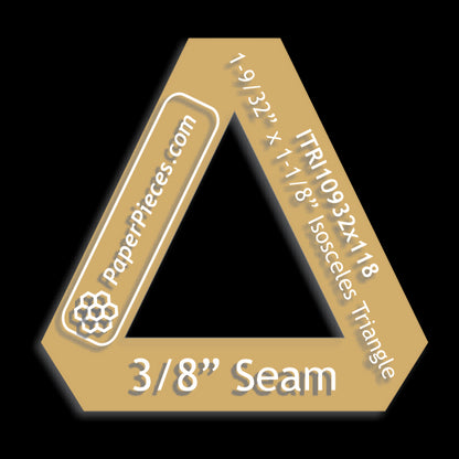 1-9/32" x 1-1/8" Isosceles Triangle