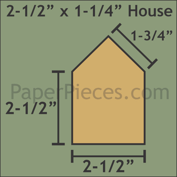 2-1/2" x 1-3/4" House