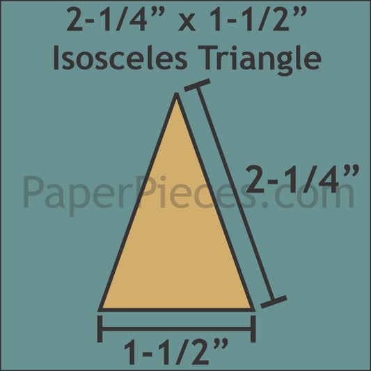 2-1/4" x 1-1/2" Isosceles Triangle