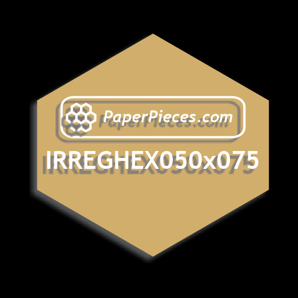1/2" X 3/4" Irregular Hexagon