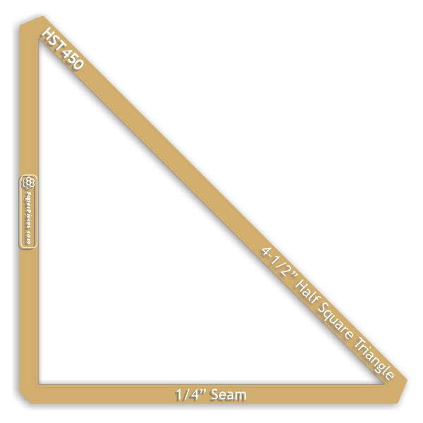 4-1/2" Half Square Triangle