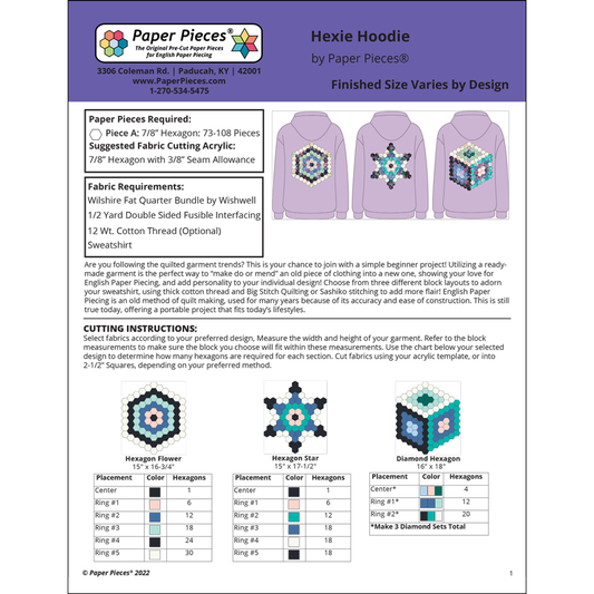 Hexie Hoodie (FREE PDF Download) by Paper Pieces®