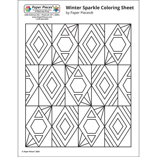Winter Sparkle Coloring Sheet