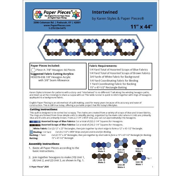 Intertwined (Free PDF Download) by Karen Styles and Paper Pieces®
