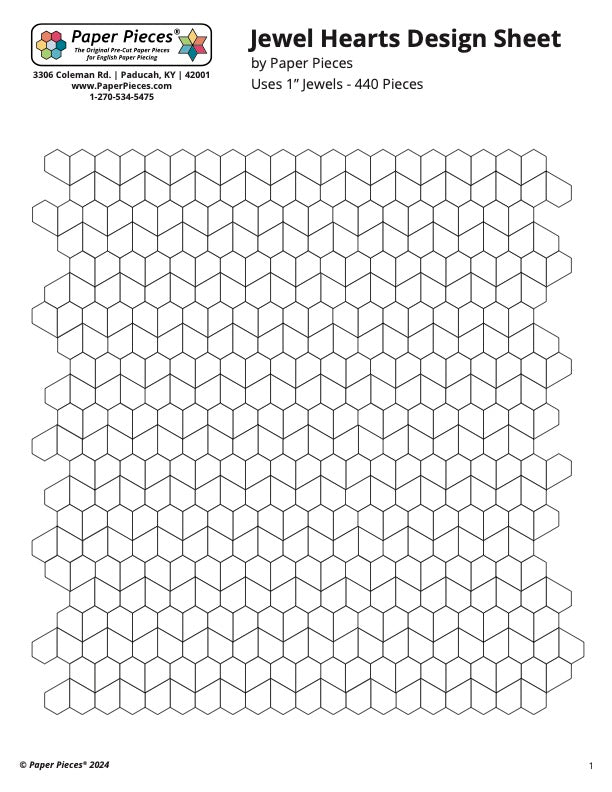 Jewel Hearts Design Sheet
