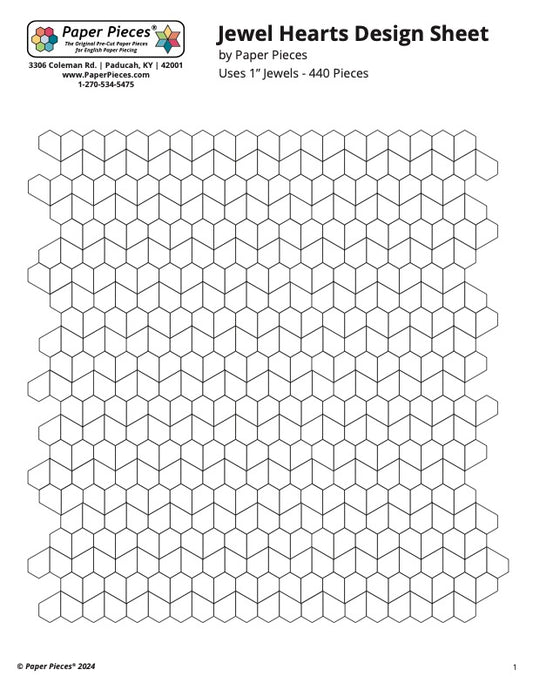 Jewel Hearts Design Sheet