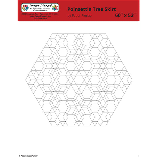 Poinsettia Tree Skirt Coloring Page
