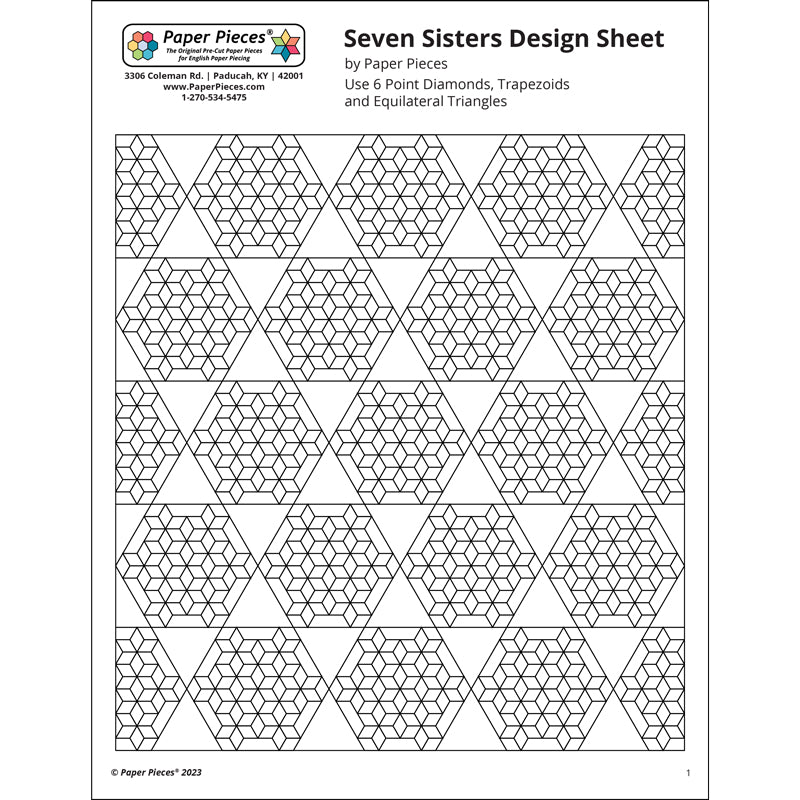 Seven Sisters Quilt Design Sheet (Free PDF Download)